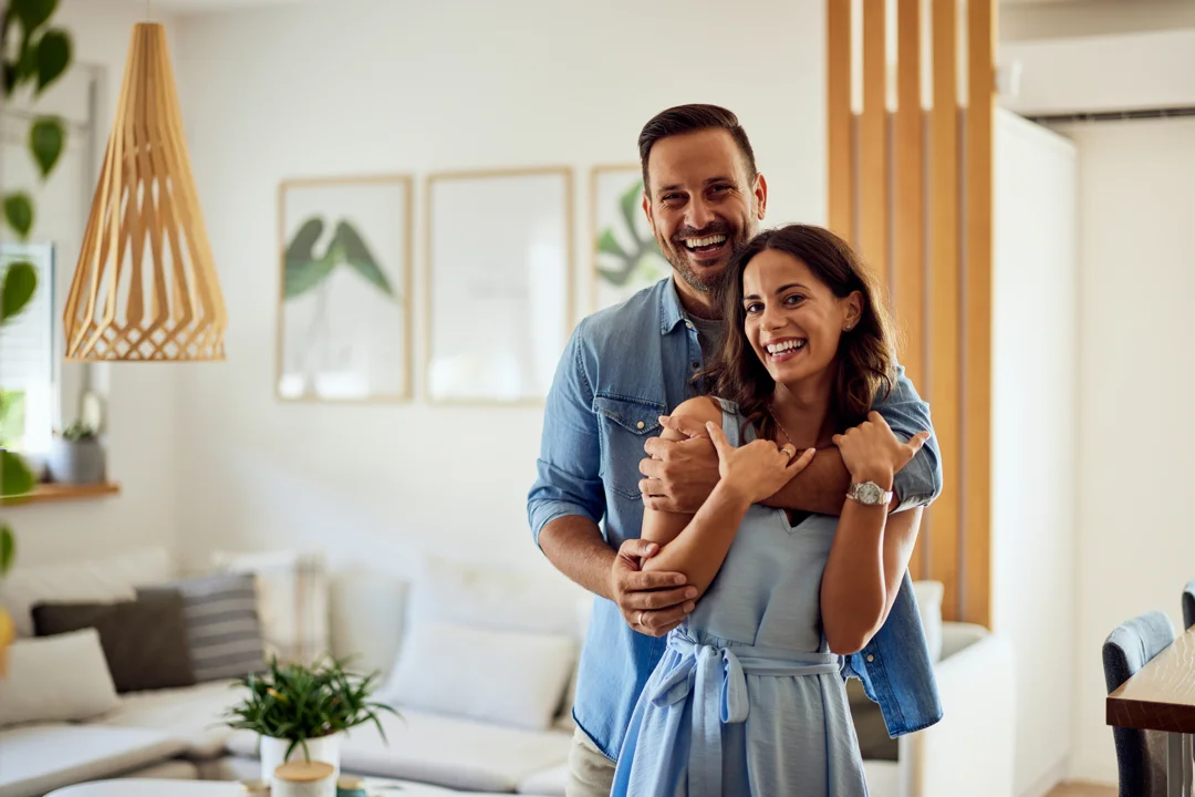 Boulder County homeowners in a clean modern home